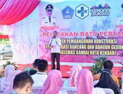 Usai Groundbreaking RSUD Tipe D, Wali Kota Kendari Lanjut Peletakkan Batu Pembangunan Puskesmas Kandai