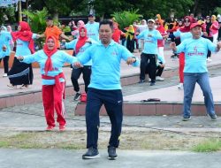 Pasca Dilantik, Persani Kota Kendari Langsung Gelar Senam Massal