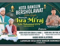 Masyarakat Desa Kota Bangun Ranomeeto Hadirkan Habib Husein Bin Usman Al Hamid pada Perayaan Isra Mi’raj