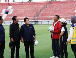 Ketum PSSI Erick Thohir Sambangi Stadion Dipta Cek Kesiapan Piala Dunia U-20