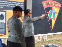 Peringati HUT Bhayangkara ke -77, Polres Konsel Gelar Kejuaraan Menembak