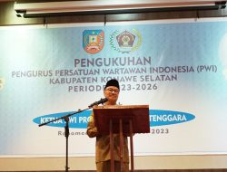 Bupati Surunuddin Sebut PWI Konsel Mitra Strategis Pemerintah untuk Membangun Daerah