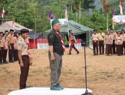 Bupati Ruksamin Buka Perkemahan Akhir Tahun Pramuka Tingkat Kwartir Cabang Konut