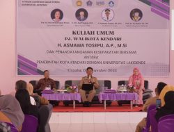 Pj Wali Kota Kendari Beri Kuliah Umum “Kolaborasi Kepemimpinan Menuju Indonesia Emas 2045” di Universitas Lakidende