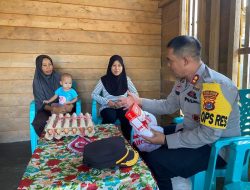 Kapolres Konawe Berikan Bantuan Sembako Kepada Anak Berdampak Stunting