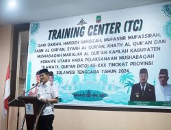 Buka Training Center Kafilah Konut, Wabup Abuhaera Target Juara Umum MTQ ke-30 Sultra