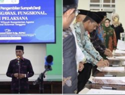 93 Pejabat Pengawas, Fungsional dan Pelaksana Lingkup Kemenag Sultra Dilantik
