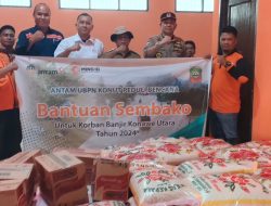 Antam UPBN Konawe Utara Salurkan Bantuan Tiga Ton Beras Untuk Korban Banjir