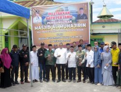 Pj Wali Kota Kendari Letakkan Batu Pertama Pembangunan Kembali Masjid Al-Muhajirin