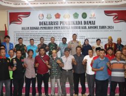 Pj Bupati Konawe Hadiri Deklarasi Damai Pemilu 2024