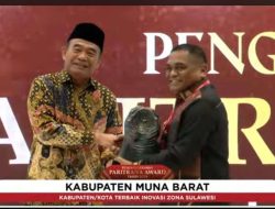 Jadi Kabupaten Terbaik Inovasi Zona Sulawesi, Muna Barat Raih Paritrana Award 2024