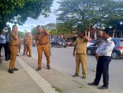 Percantik Wajah Kota Kendari, Pemkot Mulai Kerjakan Pedestrian di Jalan Abunawas Alun-alun Kendari Kawasan Tugu Religi