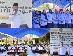 Kakanwil Kemenag Sultra Beri Pembinaan Bagi Tenaga Pendidik dan Kependidikan se Kabupaten Konawe