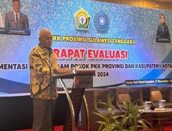 Wakili Pj Gubernur, Sekda Sultra Hadiri Rapat Evaluasi Implementasi 10 Program Pokok PKK Provinsi Sultra