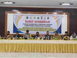 Forkopimda Konawe Bersama KPU Dan Bawaslu Gelar Rakor Tim Desk Pemilu