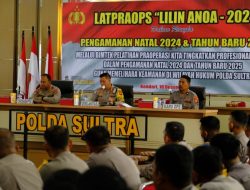 Dirlantas Polda Sultra Pimpin Latpraops Lilin Anoa 2024 untuk Pengamanan Natal dan Tahun Baru